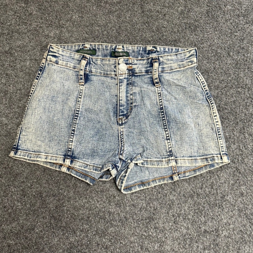 Wild Fable Shorts Womens Size 2 Light Blue Acid Wash Super High Rise Seam Detail